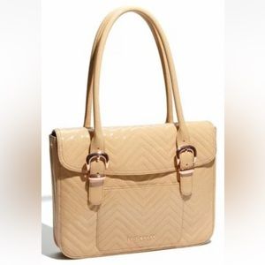 TED BAKER PATENT LEATHER QUILTED TOTE BAG - EXPENDABLE.